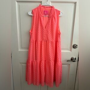 Lilly Pulitzer Novella Medallion Eyelet Dress in Coral